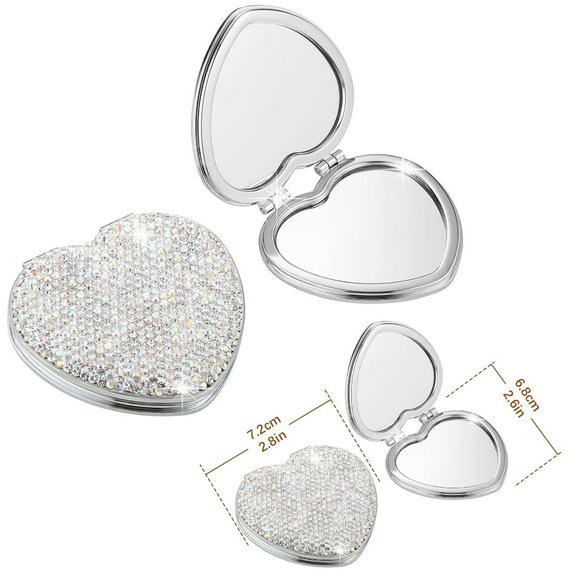 NWT Sparkling Crystal Rhinestone Bling Silver Stocking Stuffers Makeup B… - Picture 7 of 17